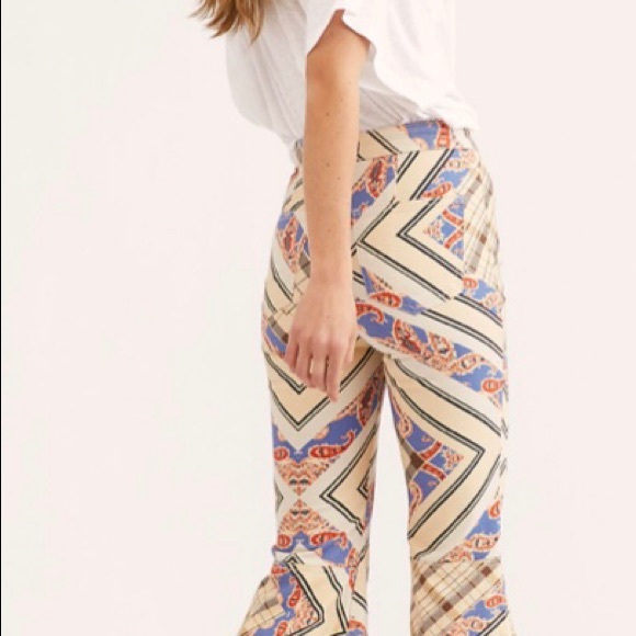 Free People size 26 Just Float On wide leg printed - Picture 6 of 8